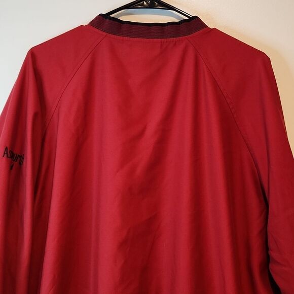 Ashworth Golf Weather Systems V-Neck Pullover Size XL Lined Wind Resistant Red - Picture 10 of 12